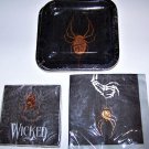 Halloween Party Set (Wicked Spider Theme) Plates ,Cocktail ,Luncheon Napkins for 16)