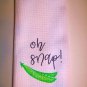 Kitchen Towel Waffle Weave 16 x 24 "Oh Snap"