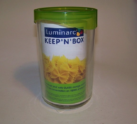 Luminarc Keep N Box Jar with Green Lid 38-1/2oz