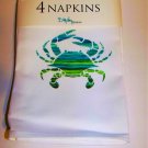 Striped Crab Cotton Napkin Set 4pc. Striped Crab Cotton Napkin Set 4pc.
