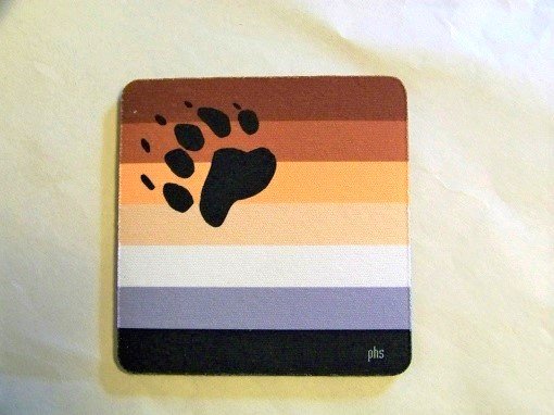 Gay Bear Pride Flag Foam Coaster