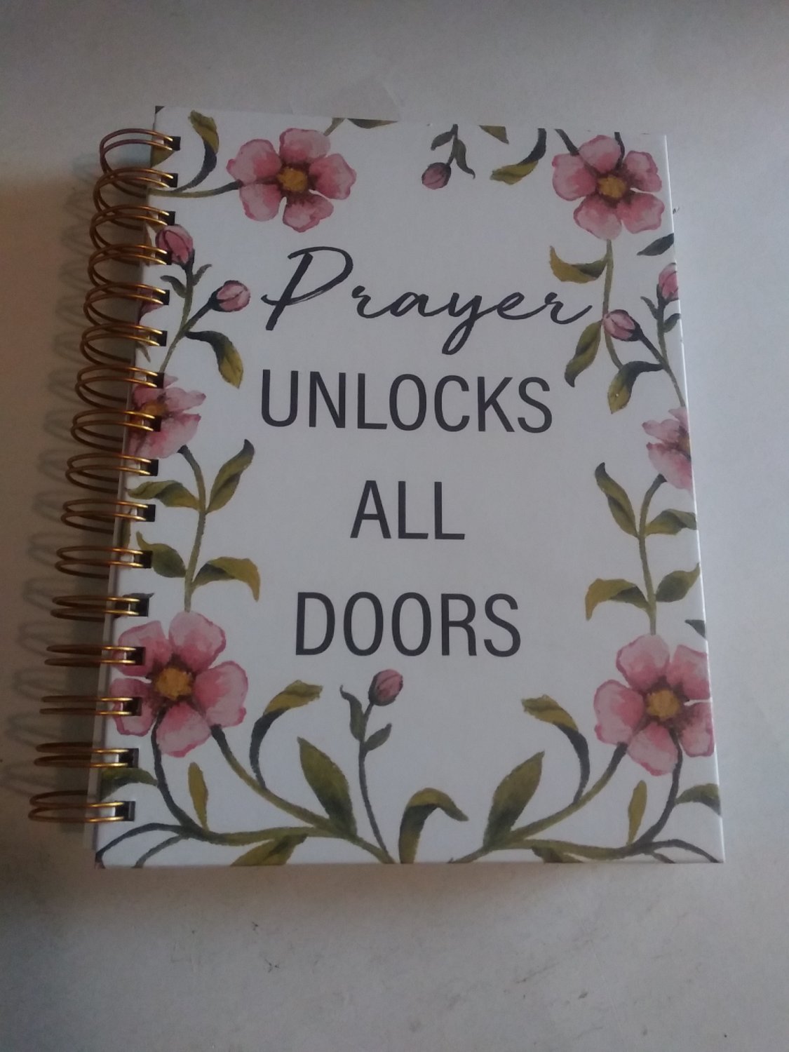 Spiral Bound Hardcover Journal Prayer Unlocks All Doors 240pg.