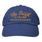 The Beach is Calling... Embroidered Royal Blue Cotton Twill Adjustable Cap