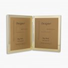 Gold Plated Double 5"x7" Frame Gold Plated Double 5"x7" Frame