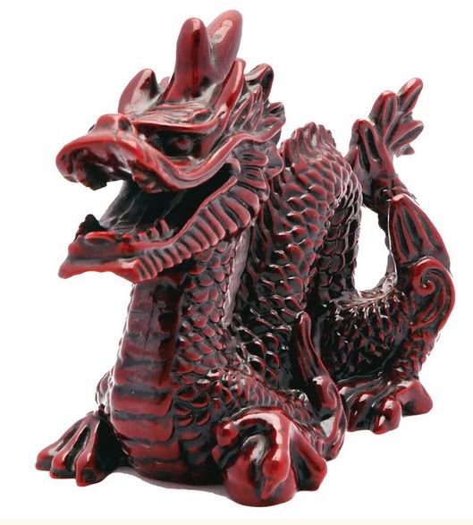Dragon Figurine Red 4in.
