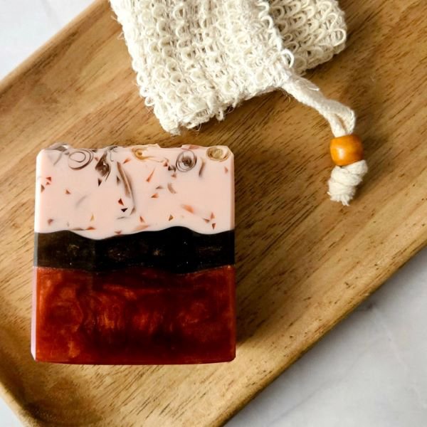 Fireside Suede Handcrafted Soap, Suede and Amber Scent