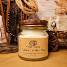 Tobacco & Bay Leaf 8 oz Glass Mason Jar Candle Tobacco & Bay Leaf 8 oz Glass Mason Jar Candle