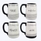 Ceramic Black and White Hashtag Coffee Mug (singular) CHOICE OF DESIGN Ceramic Black and White Hashtag Coffee Mug (singular) CHOICE OF DESIGN