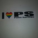 Gay Pride Bumper Sticker I (heart) PS  (Palm Springs)
