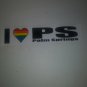 Gay Pride Bumper Sticker I (heart) PS  (Palm Springs)