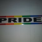 Gay Pride Bumper Sticker PRIDE!  1 1/2" x 9" (sb75)