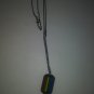 Black Stainless Steel Dog Tag with Rainbow Stripes with Black Chain 11"