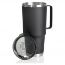 XPAC Double Vacuum Wall Stainless Steel Tumbler with Lid, 44 Ounce, with Handle, Black XPAC Double Vacuum Wall Stainless Steel Tumbler with Lid, 44 Ounce, with Handle, Black