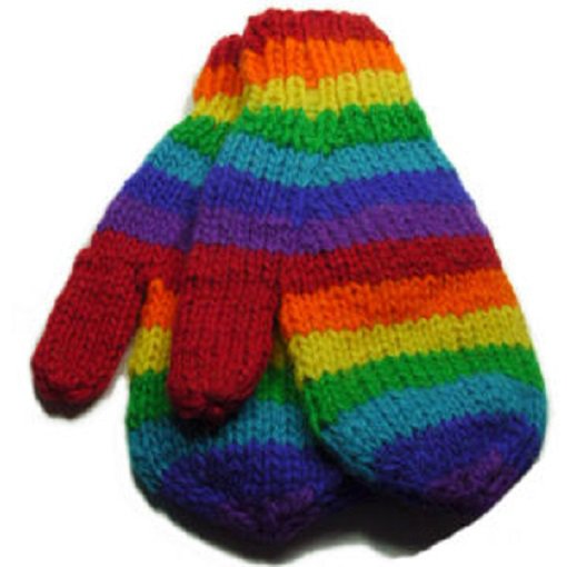 Gay Pride Wool Mittens