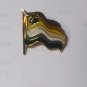 Lapel Pin Bear Pride  Wavy  Flag . 1in x 1in. Enameled metal.