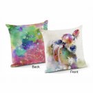 Decorator Pillow Colorful Splash Calf 18" Square Decorator Pillow Colorful Splash Calf 18" Square