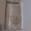 Jabara Green Tree Stem with Leaves on Ivory 16" 100% Cotton Dinner Napkins 4pc