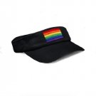 Rainbow Flag Embroidered Black Visor (CP100) Rainbow Flag Embroidered Black Visor (CP100)