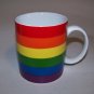 Rainbow Gay Pride Flag Full Wrap on White Ceramic Mug  (mu54)