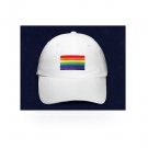 Gay Pride Rainbow Flag Embroidered White Cap (CP70) Gay Pride Rainbow Flag Embroidered White Cap (CP70)