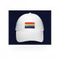 Gay Pride Rainbow Flag Embroidered White Cap (CP70)