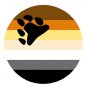 Bear Pride Flag Pinback Button Large 2.25 in.