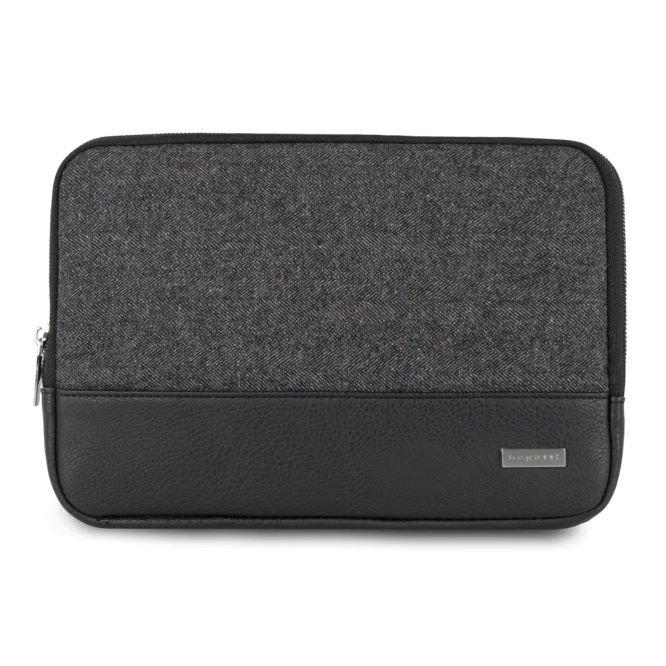 Stebco Bugatti TAC1420-GREY/BLACK Matt Tablet Sleeve, Polyester, 7.5 x 10.5in.