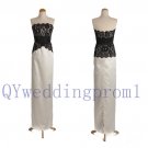 2015 New long Black lace evening dress, simple chiffon PROM dress, cheap bridesmaid dresses