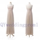 2015 New long evening dress, simple chiffon PROM dress, cheap bridesmaid dresses