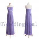 2015 New long lavender evening dress, simple chiffon PROM dress, cheap bridesmaid dresses