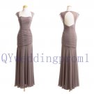 2015 New Leak back evening dress, simple long chiffon PROM dress, cheap bridesmaid dresses