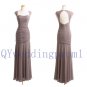 2015 New Leak back evening dress, simple long chiffon PROM dress, cheap bridesmaid dresses
