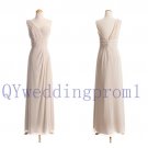 2015 One shoulder evening prom dress, simple chiffon PROM dress, cheap bridesmaid dresses