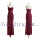 2015 New long evening prom dress, simple chiffon PROM dress, bridesmaid dresses,custom size color