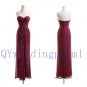 2015 New long evening prom dress, simple chiffon PROM dress, bridesmaid dresses,custom size color