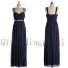 2015 New fashion Nail bead evening prom dress, chiffon PROM dress, cheap bridesmaid dress