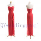2015 New one-shoulder evening dress, simple chiffon long PROM dress, cheap bridesmaid dresses