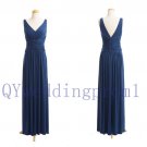 2015 New V-neck chiffon dresses, simple chiffon PROM dress, cheap bridesmaid dresses
