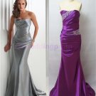 2015 Newnail bead evening dress,strapless long PROM dress,long bridesmaid dresses