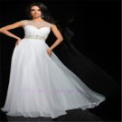 2015 Long Chiffon Evening Dresses Beaded Party Formal Prom Dresses Ball Gowns