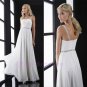 Custom 2016 Sexy Backless A line Long Chiffon Spaghetti Strapless Evening Party Prom Dress