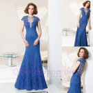 2015 New Custom made Appliqued Long Lace Mermaid Formal Prom Evening Dresses