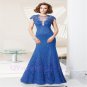 2015 New Custom made Appliqued Long Lace Mermaid Formal Prom Evening Dresses