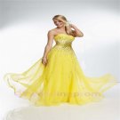 Elegant evening dress V-neck Floor-length Formal Dresses with deco crystal