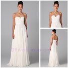 Elegant Strapless Straight White Chiffon Long Evening Dresses New Fashion 2015