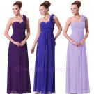 2015 Simple Evening Dresses Scoop One Shoulder Ruched Ankle Length Formal Gowns
