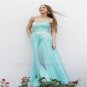 Newest Mix Color And Color Simple But Elegant Sweetheart Neckline Chiffon Evening Dress