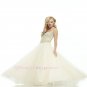 New A Line Off Shoulder Empire Lace Up Back Floor Length New Arrival Pink Prom Dress