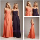 Simple Design Sweetheart Pleated Straight Chiffon Elegant Cheap Prom Dress 2015