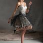 2015 A Line Graduation Beaded Sweetheart Neckline Mini Corset Back Design Short Prom